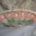 top view wire anchored to hoop top row of pink crackle glass beads